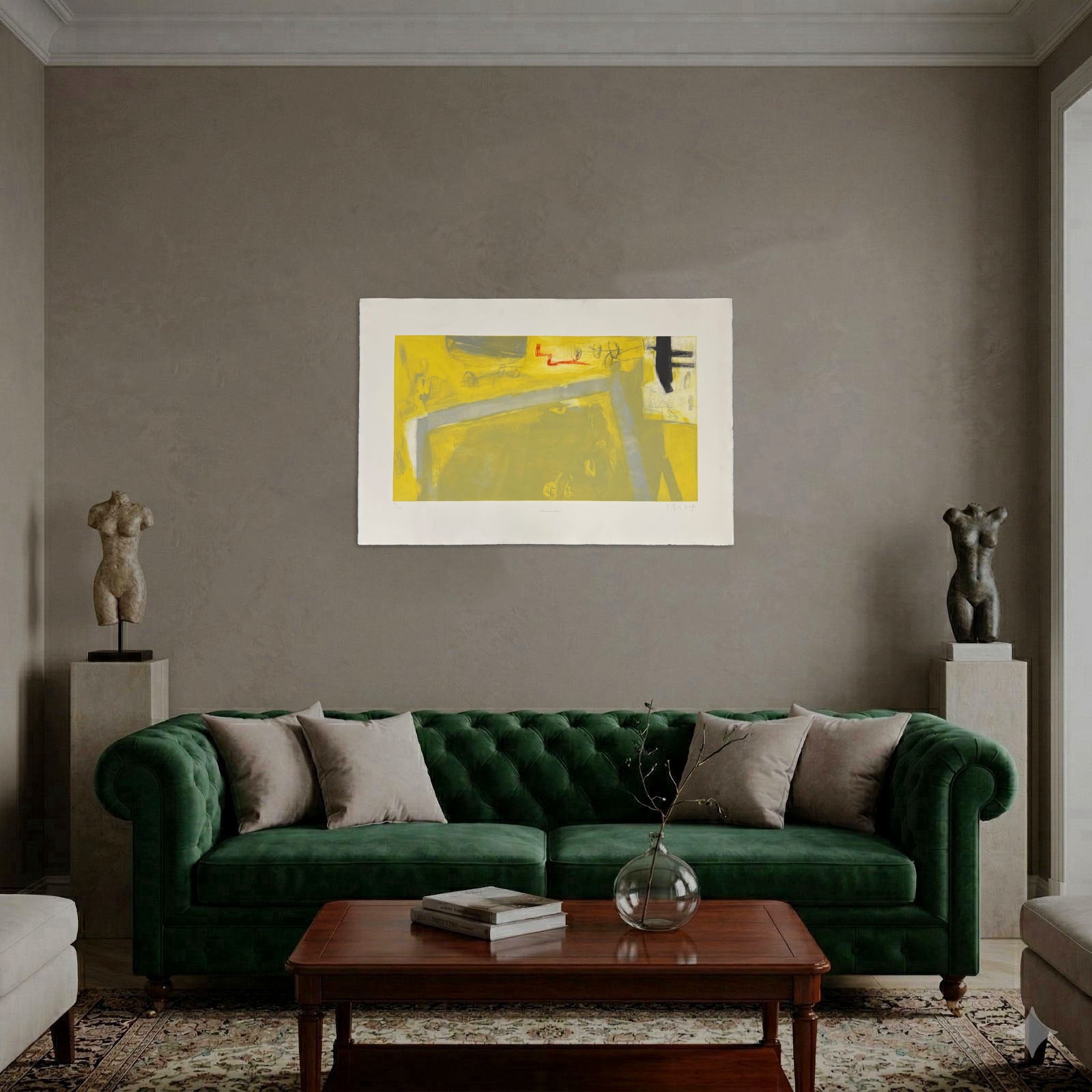 Joaquín Capa Eiriz "Yellow Grey" Limited Signed Fine Wall Art Print