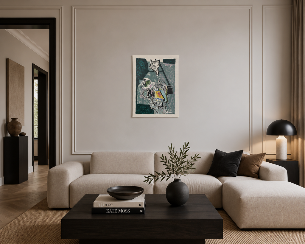 Carmelo Ortiz de Elguea "Naturaleza I" P.T. Limited Signed Wall Art 73L x 54W cm
