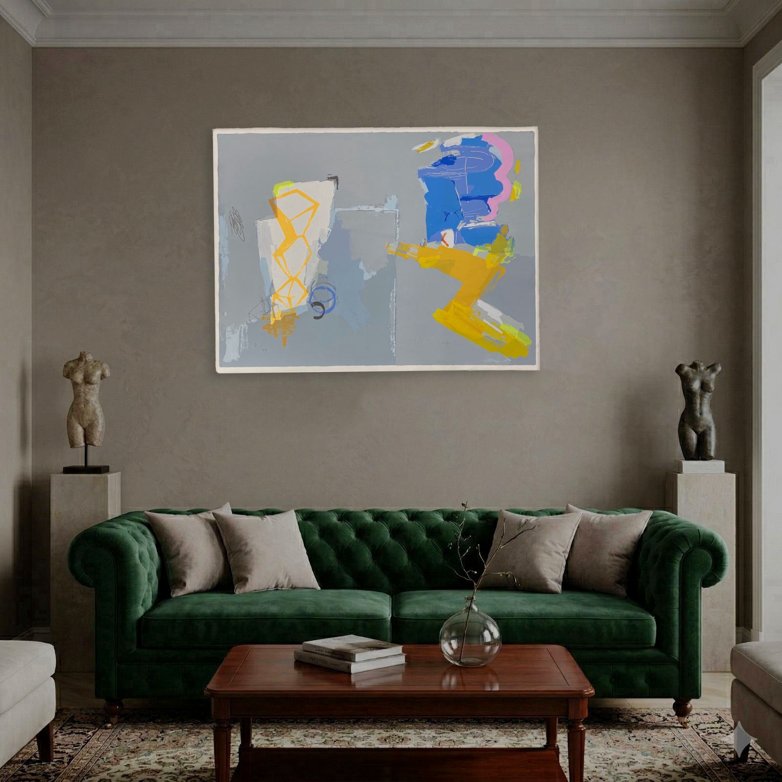 Joaquín Capa Eiriz "Perfil En Gris" 2002 Limited Signed Wall Art 76x103 cm