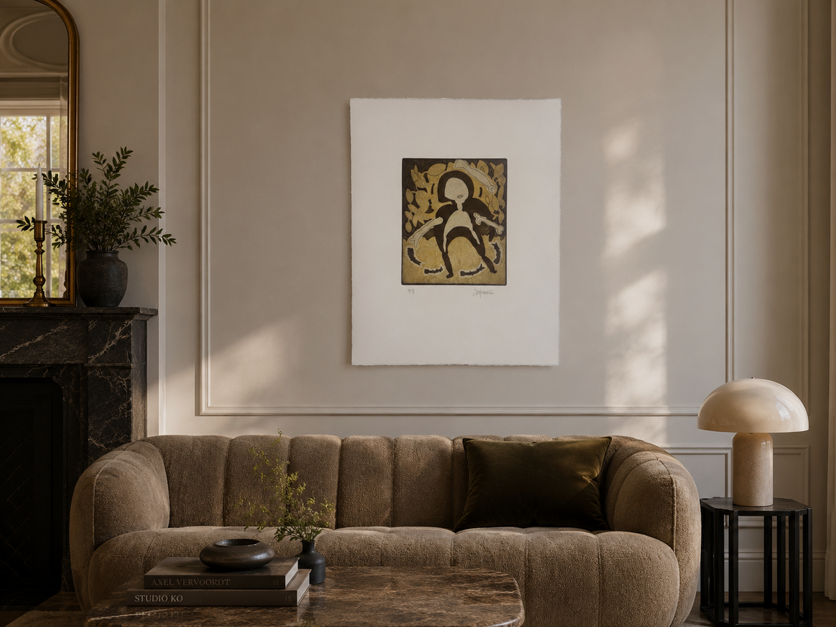 Julio Zachrisson Acebedo "Serie la Manigua II" P.T Signed Limited Wall Art 65x50