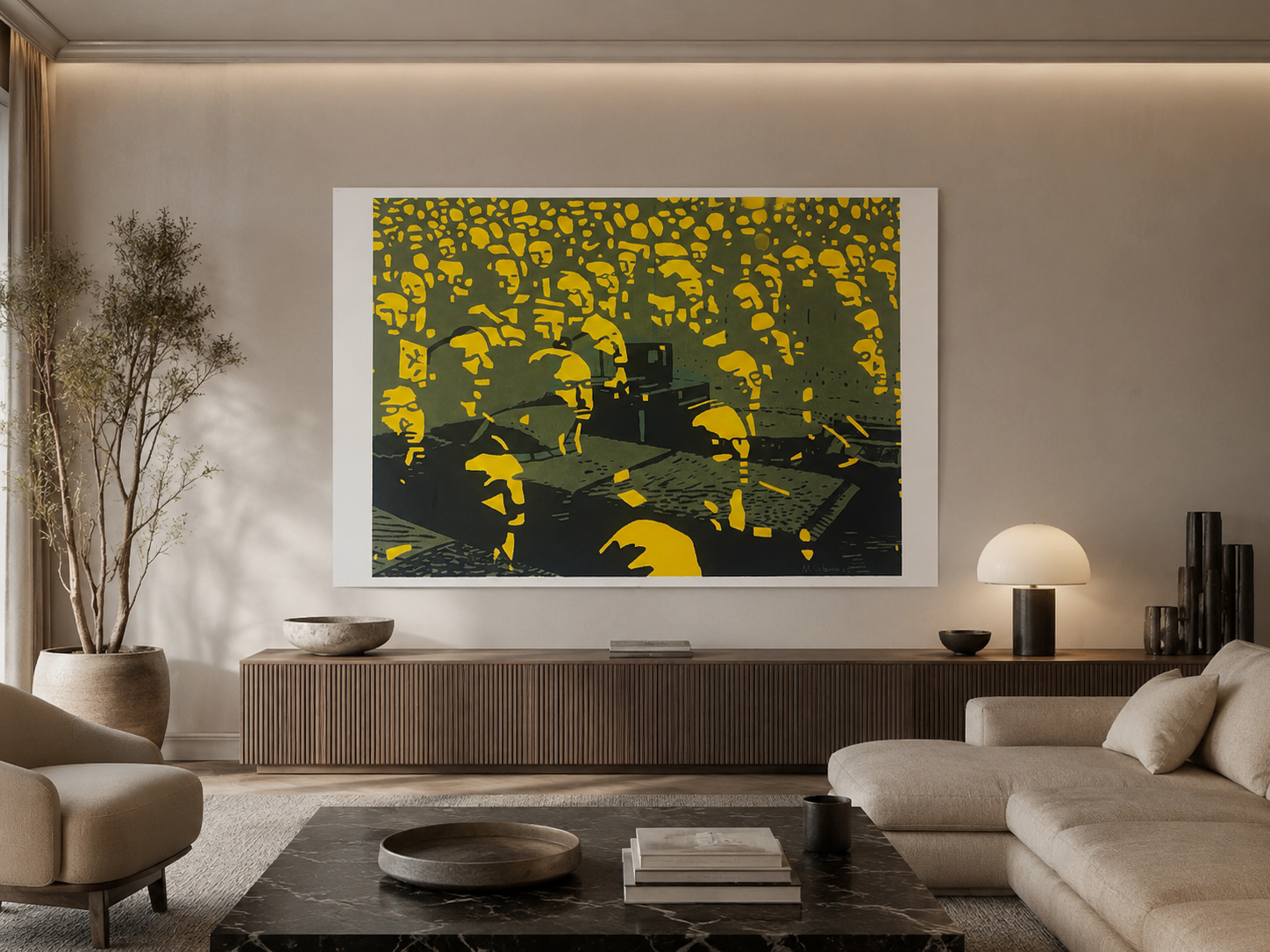 Domenico Catania "Guests In A Hotel Room" 2005 Signed Limited Wall Art 70x100 cm