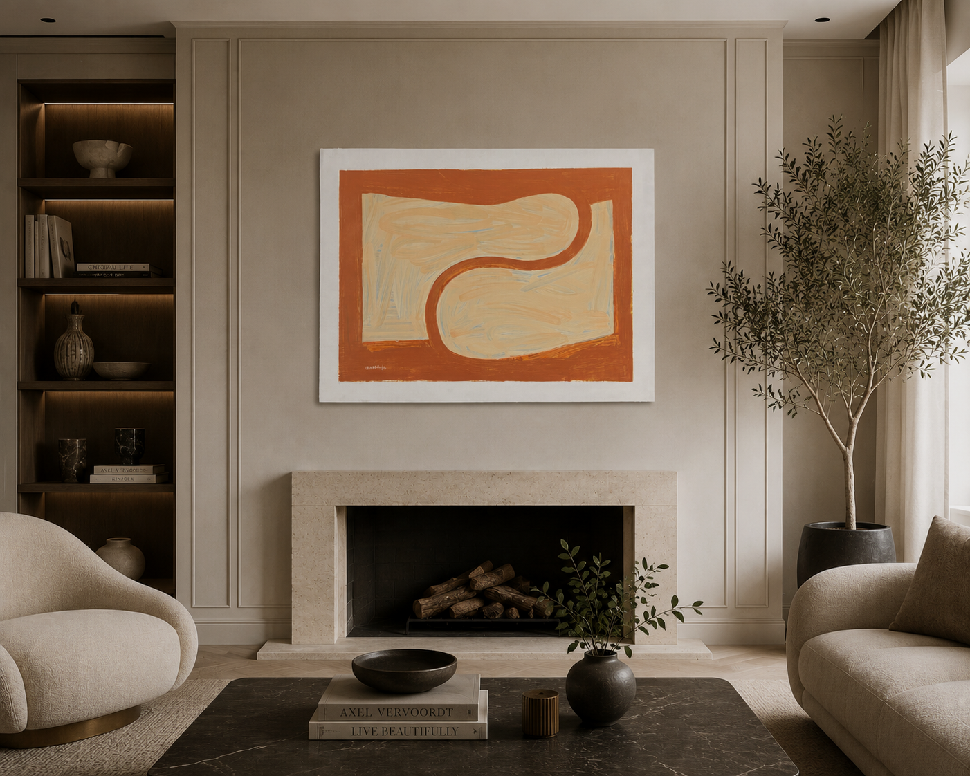 Agustín Ibarrola "S Espacial" Unframed 2001 Limited Signed Wall Art | 59 x 78 cm