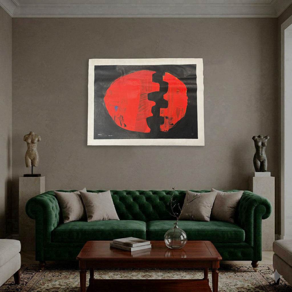 Agustín Ibarrola "Esfera Roja" P.T. 2001 Limited Signed Wall Art | 84 x 112 cm