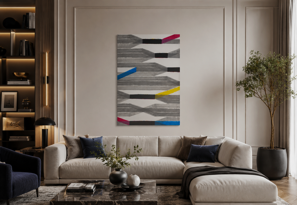 José Piñar "Sin Título I" 2004 Limited Signed Unframed Fine Wall Art 100Lx69W cm