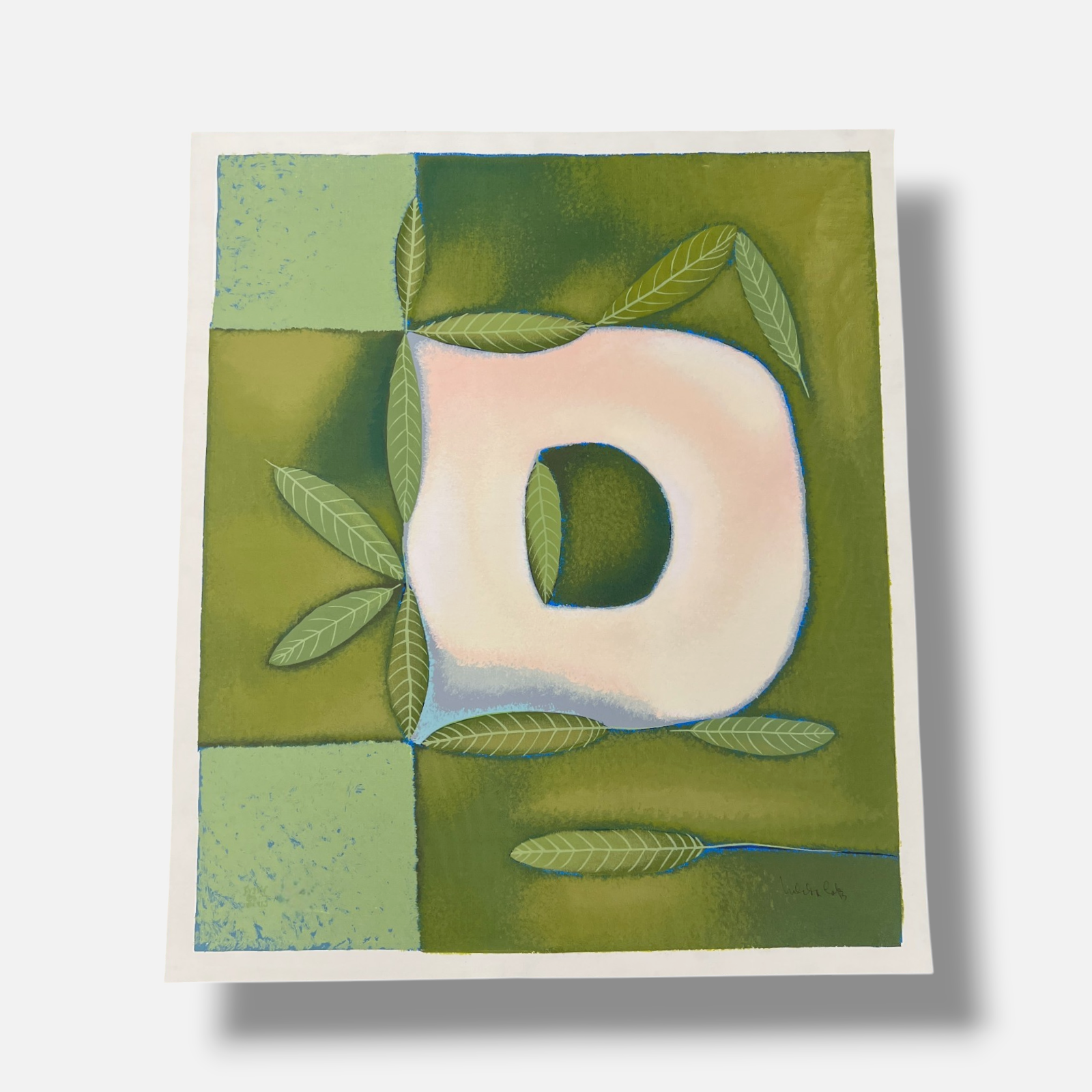 Nélida López Martínez "Las Hojas y La D" P.T. 2004, Limited Signed Wall Art