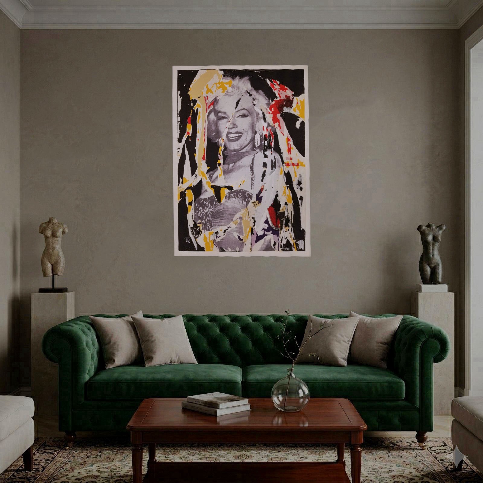 Mimmo Rotella "La Sonrisa de Marilyn" 2002, P.T. Limited Signed Fine Wall Art