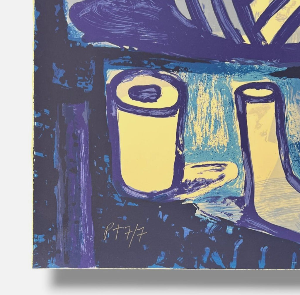 Nelson Villalobo Ferrer "Contratiempo Cubano Con Column" P.T. Signed Wall Art