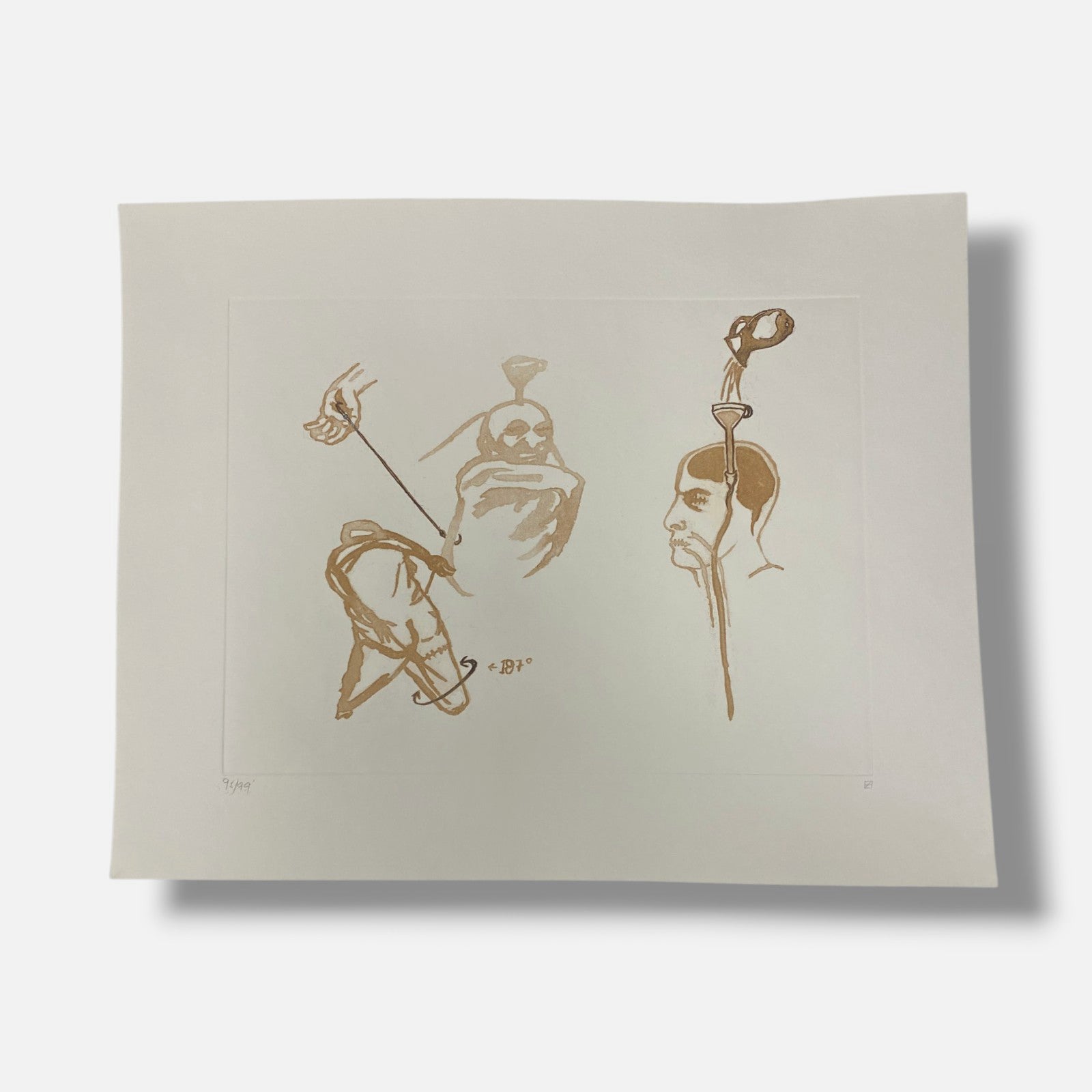 Franco Aceves Humana "Dibujos Del Dr. Pirana" 7-Piece Art Print Collection Set