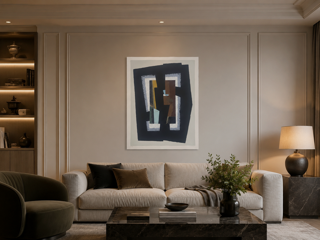 Justino Alves "Geometrias III" 2006 P.T. Signed Limited Fine Wall Art | 76x56 cm
