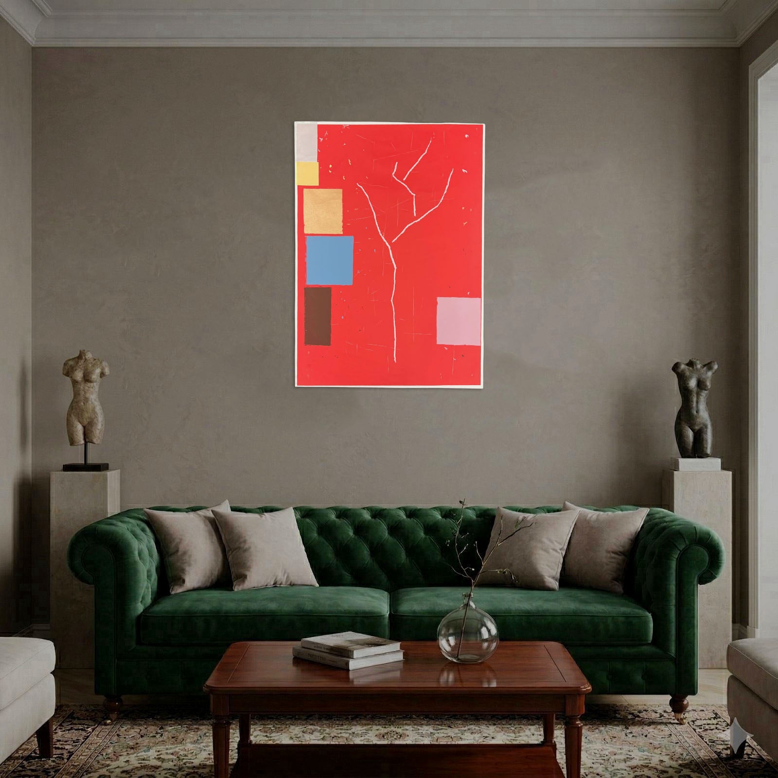 Fernando Sánchez Calderón "Albero Cuore(Roja)" Limited Signed Wall Art