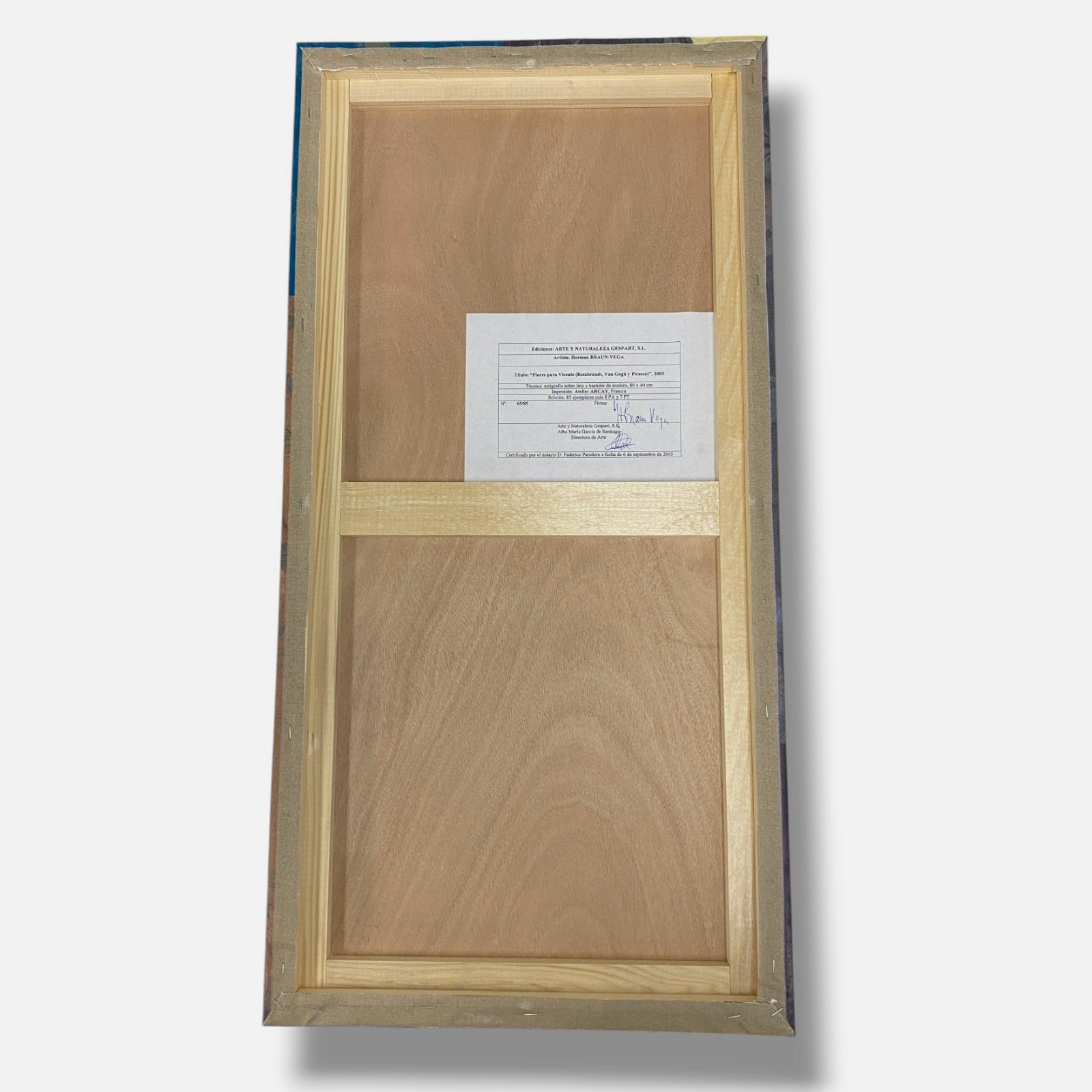 Herman Braun-Vega "Flores Para Vicente" 2005, Fine Wall Art | 80 x 40 cm