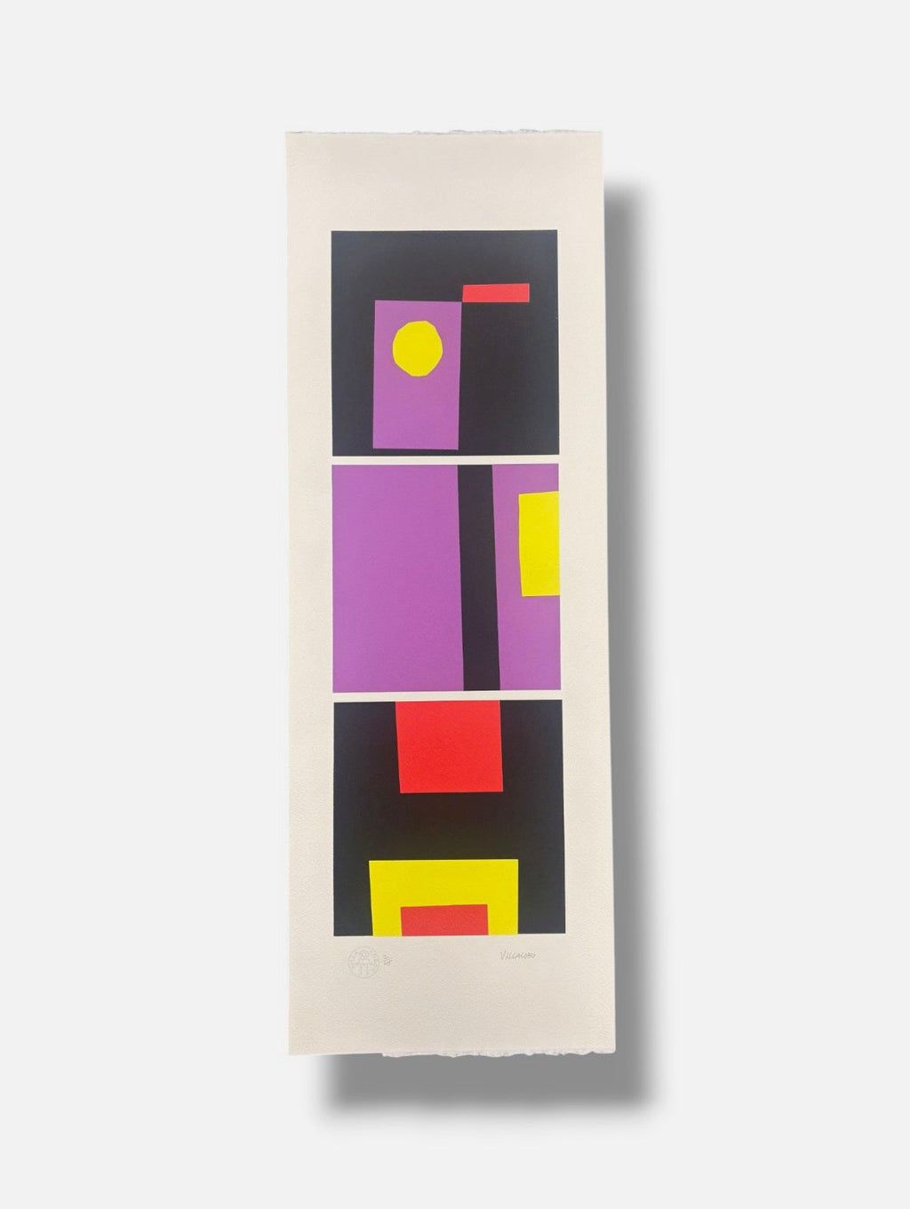 Nelson Villalobo Ferrer "Con Titulo" 2003 Limited Signed Fine Wall Art 77Lx25Wcm