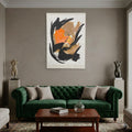 Jean Miotte "Mancha Naranja Central" H.C. Limited Signed Wall Art | 95 x 65 cm