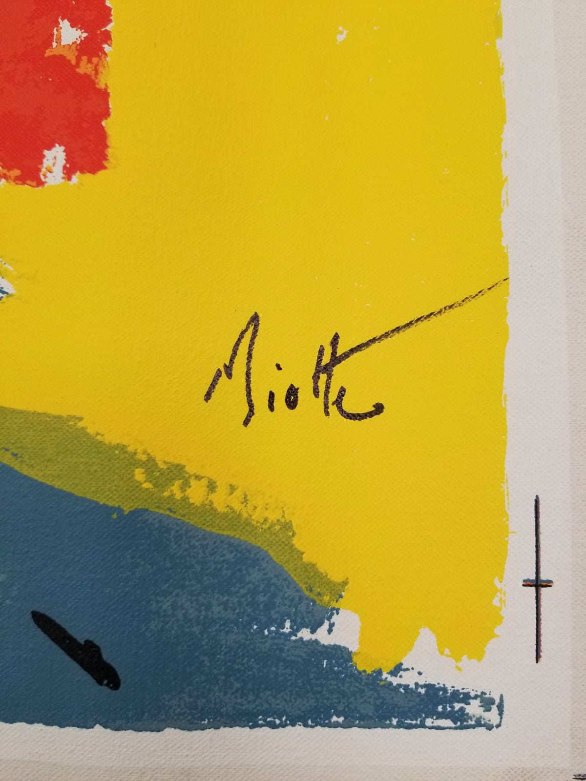 Jean Miotte "Mancha Violeta Superior Izquie" 2006 Limited Signed Wall Art
