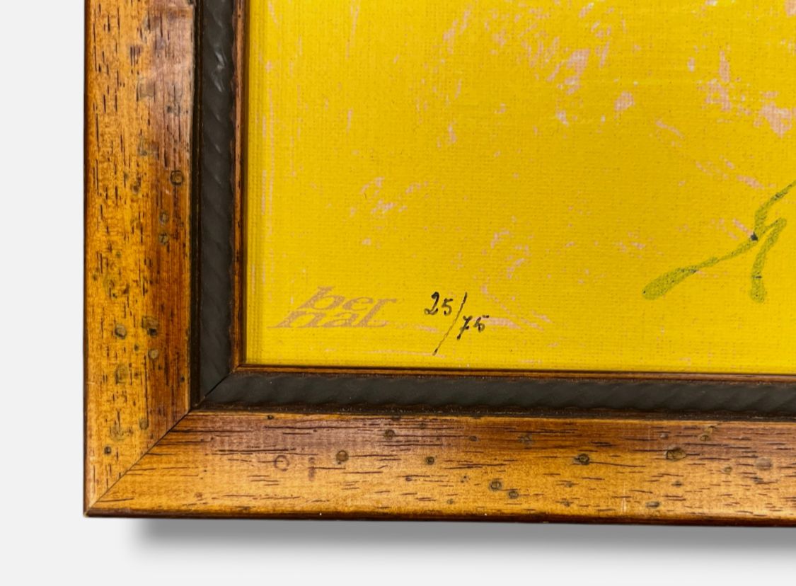 Luis García-Ochoa Ibáñez "Payaso Amarillo" Limited Signed Wall Art Print | 53x73