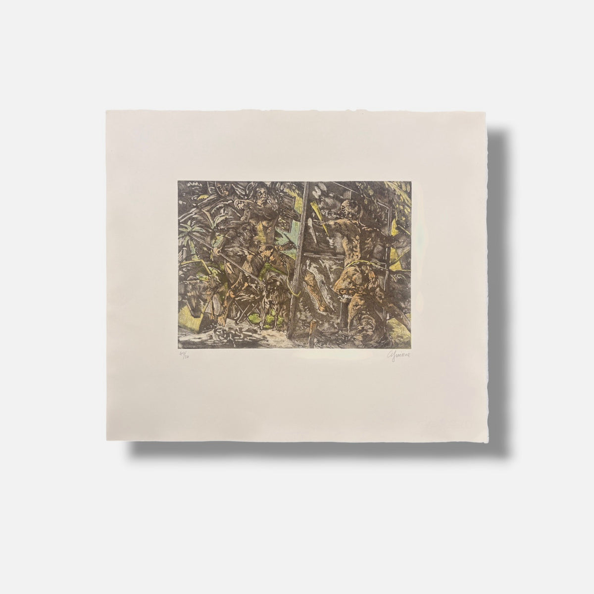 Fernando Aguirre "Sin Titulo" /50 Limited Signed Unframed Fine Wall Art 49Lx56W