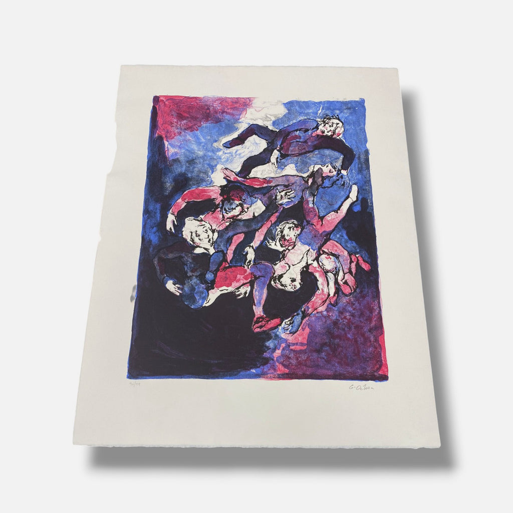 Luis García-Ochoa Ibáñez "Hombres Cayendo" Limited Signed Wall Art Print | 50x65