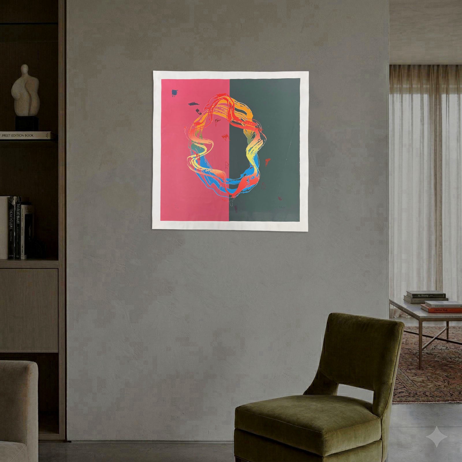 José Manuel Broto Gimeno "Heraldo I" Limited Signed Wall Art | 80 x 80 cm