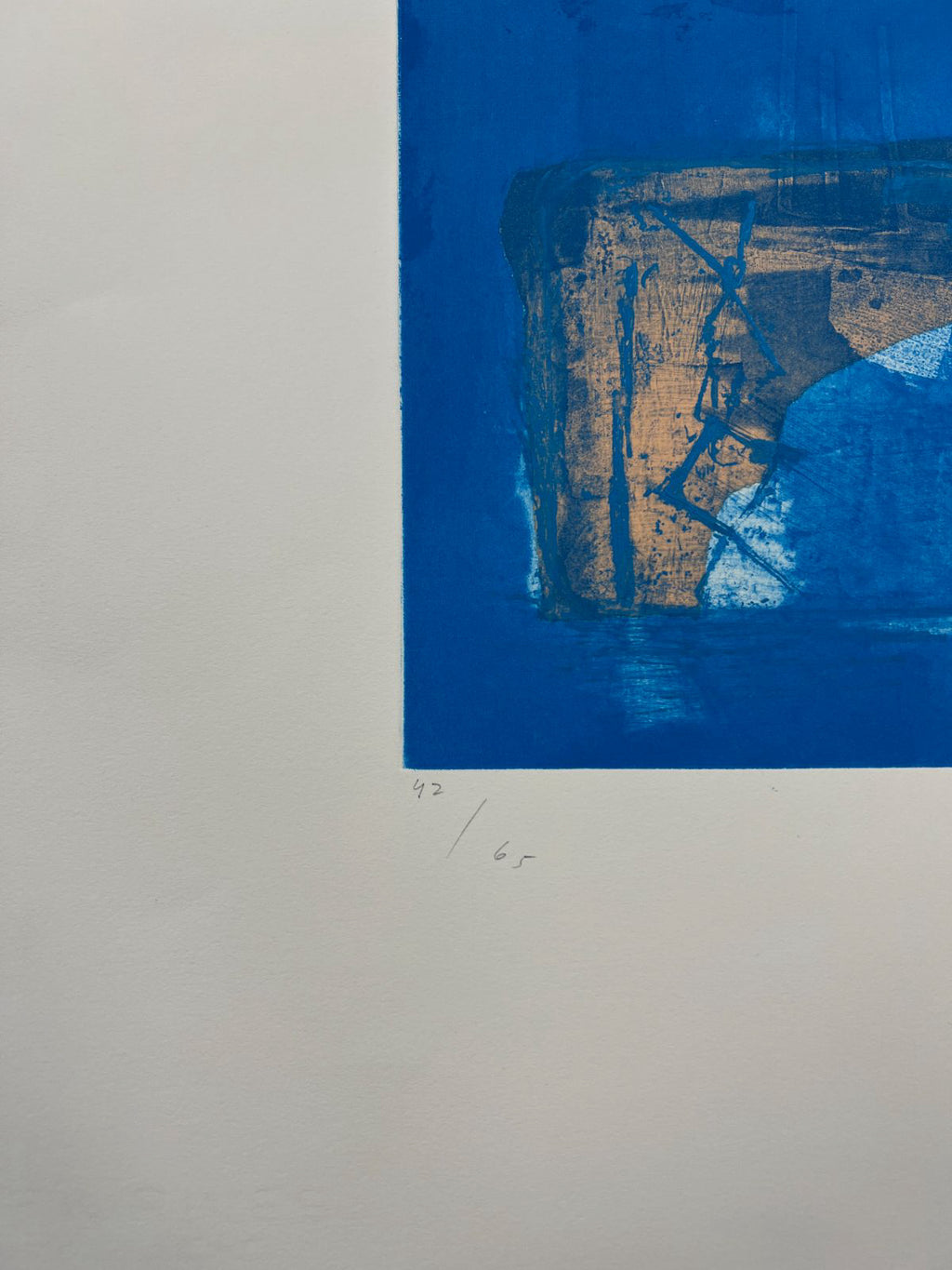 Joaquín Capa Eiriz "Deep Blue" /65 Limited Signed Unframed Fine Wall Art 56Lx76W
