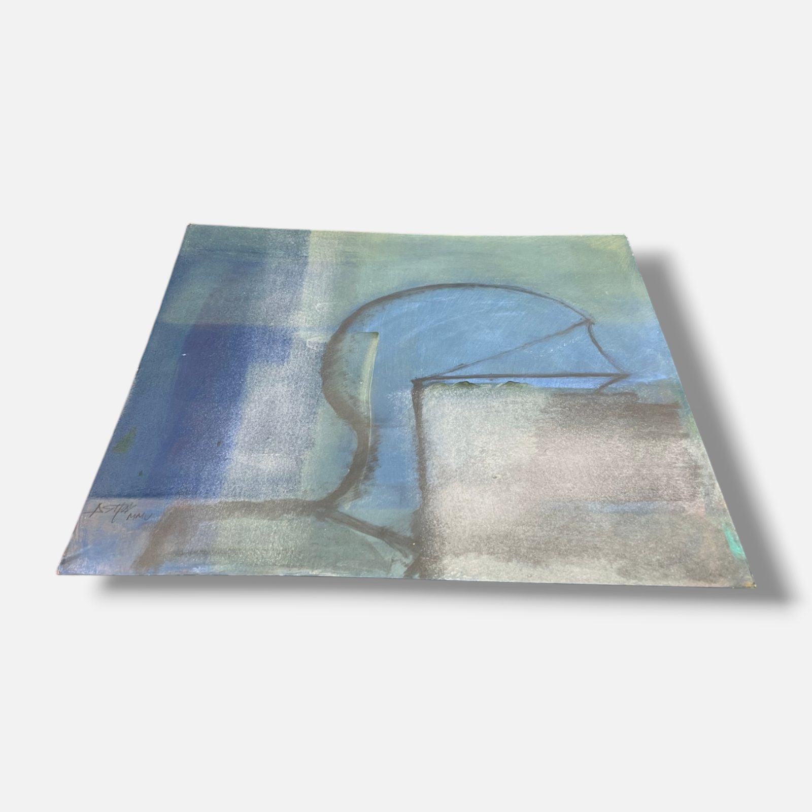 Ramón Astray "Perfil Acuatico" 2005, Limited Signed Wall Art, 19L x 19W cm