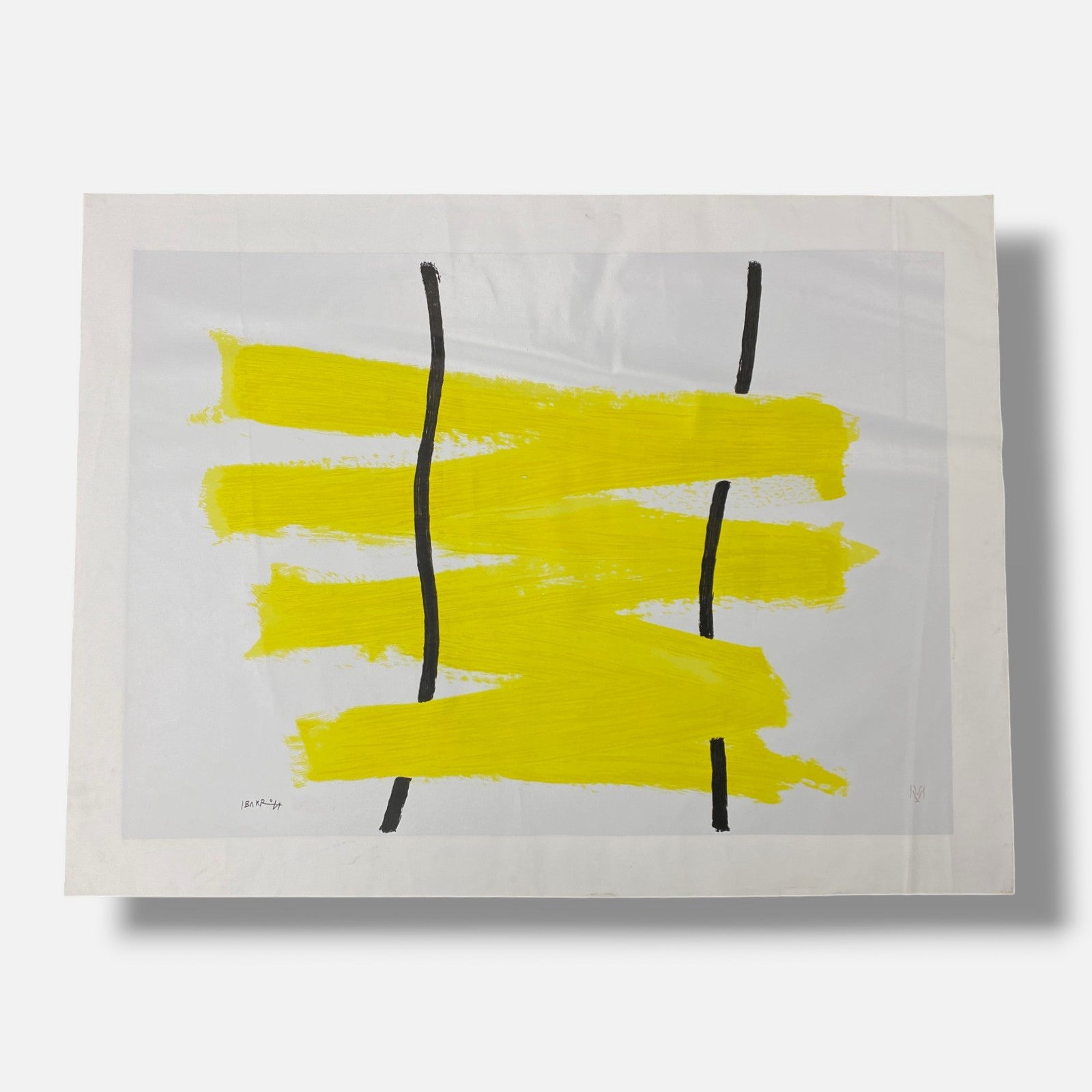 Agustín Ibarrola "Amerillo" P.T. 2001 Limited Signed Wall Art | 72 x 100 cm