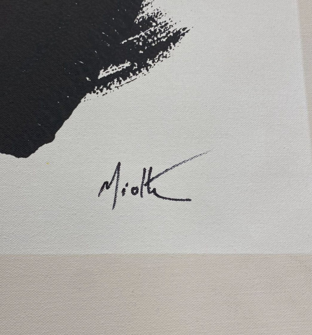 Jean Miotte "Mancha Naranja Central" H.C. Limited Signed Wall Art | 95 x 65 cm