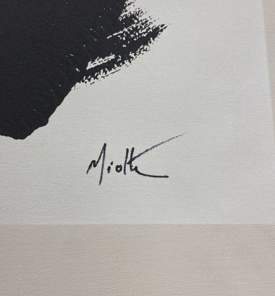 Jean Miotte "Mancha Naranja Central" H.C. Limited Signed Wall Art | 95 x 65 cm