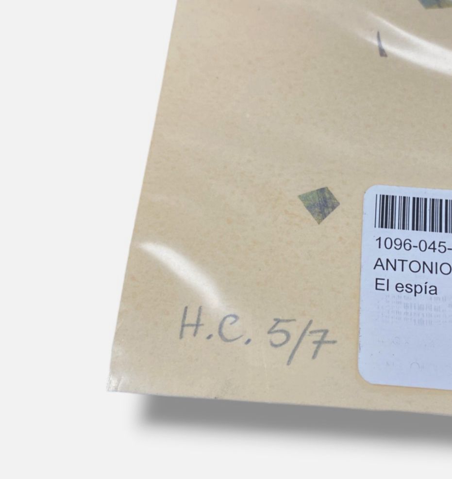 Antonio Lorenzo Carrión "El Espia" H.C. 2004 Limited Signed Wall Art | 74x109 cm