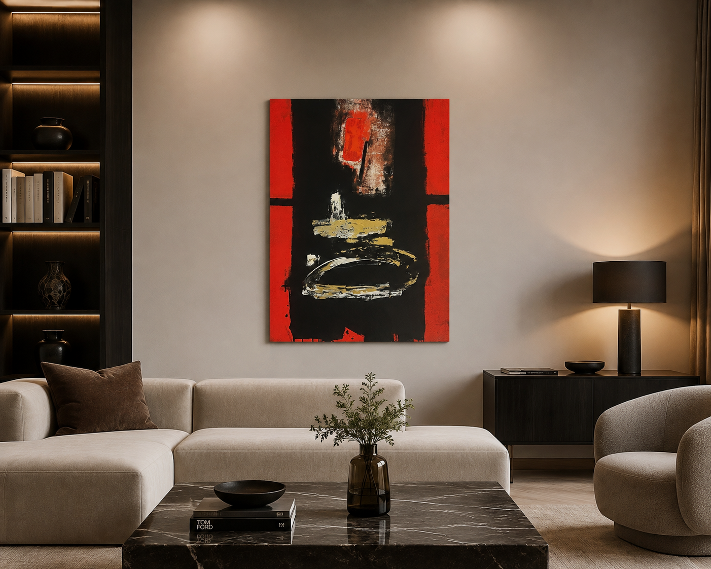 José Luis Bustamante "Imagenes Del Fuego I" Limited Signed Wall Art 70L x 50W cm
