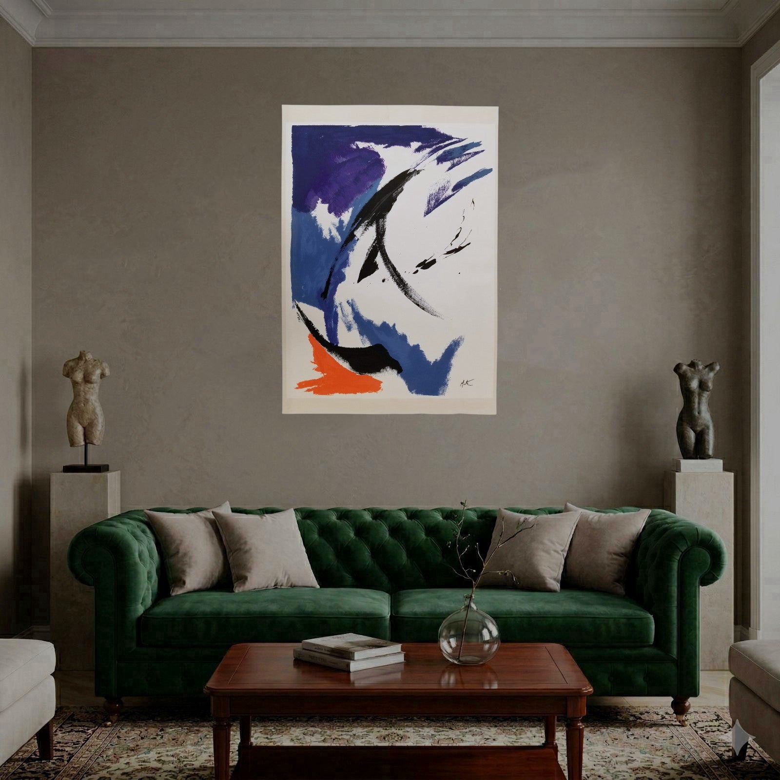 Jean Miotte "Mancha Naranja Inferior Izquie" H.C. 2006 Limited Signed Wall Art