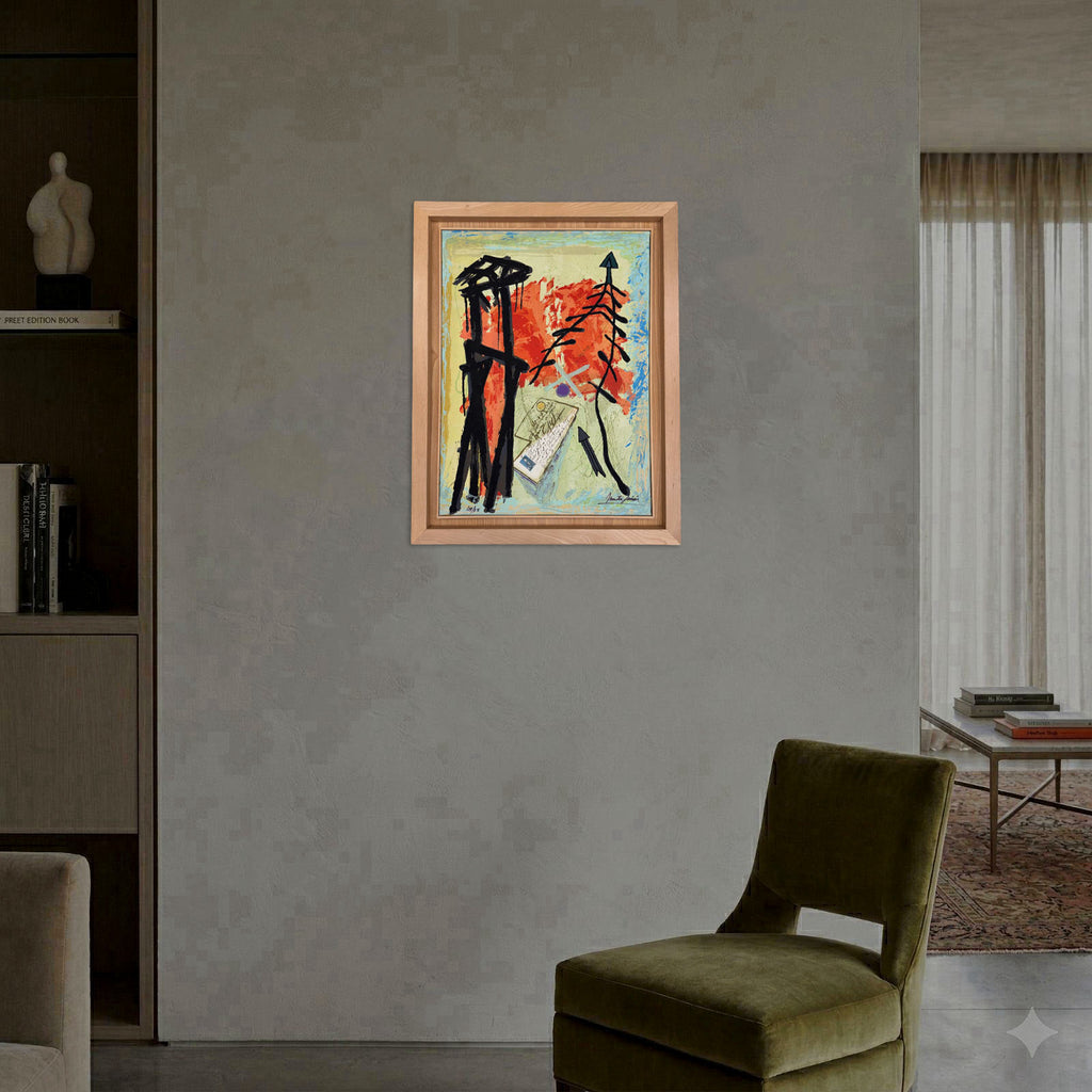 Martín Simón "Carta a Pandora" 1997 Limited Signed Fine Framed Wall Art