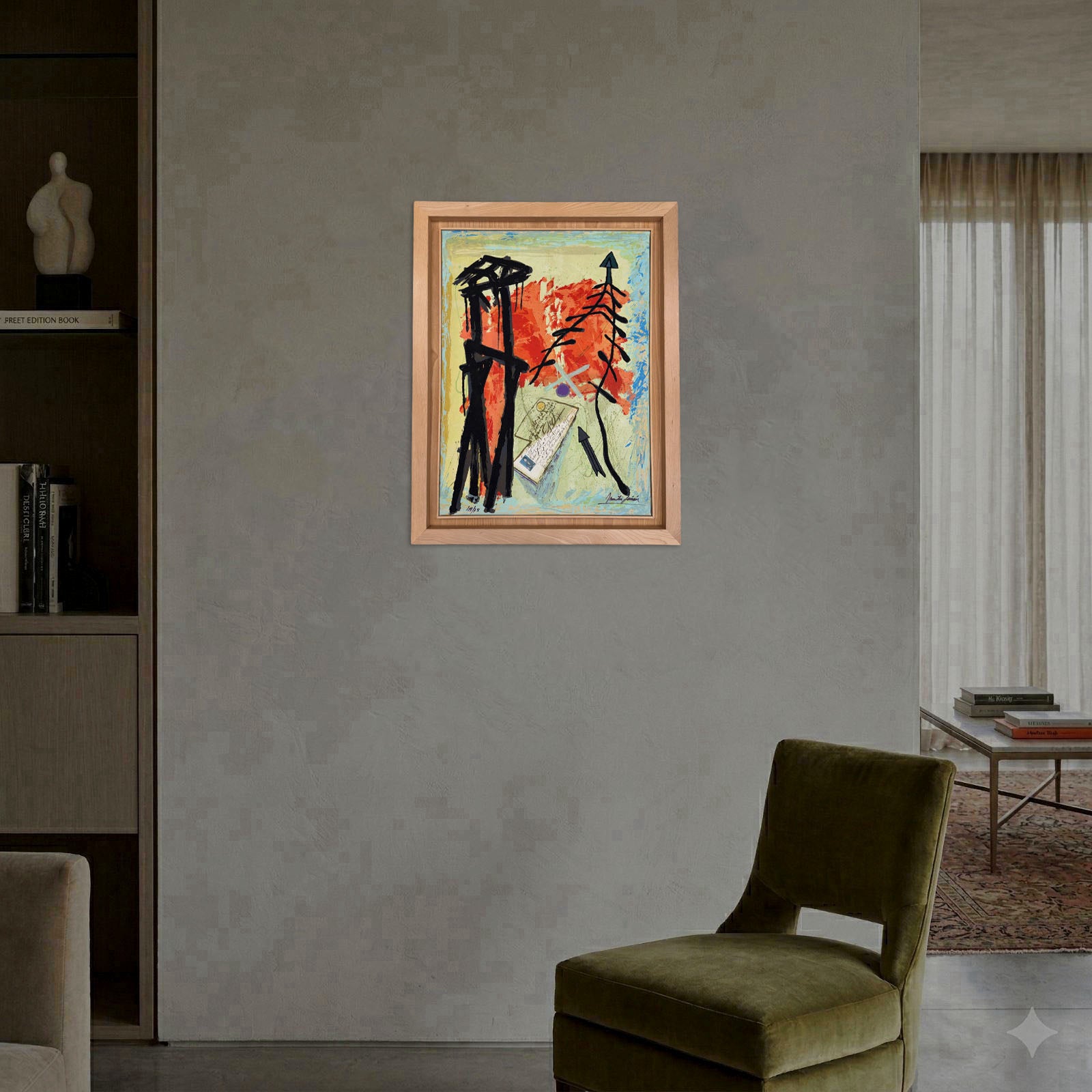 Martín Simón "Carta a Pandora" 1997 Limited Signed Fine Framed Wall Art