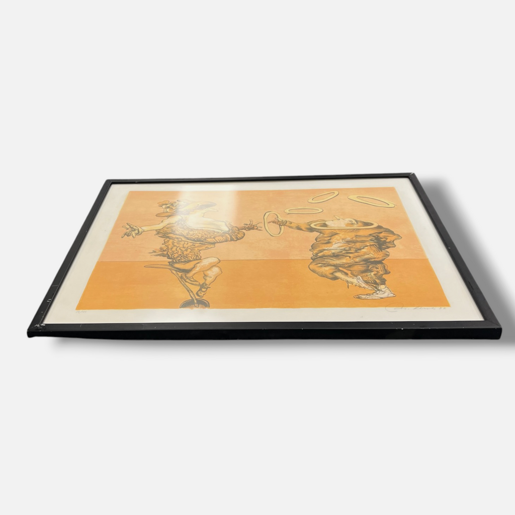 Manuel Alcorlo "Naranja" 1987 Limited Signed Framed Fine Wall Art Print