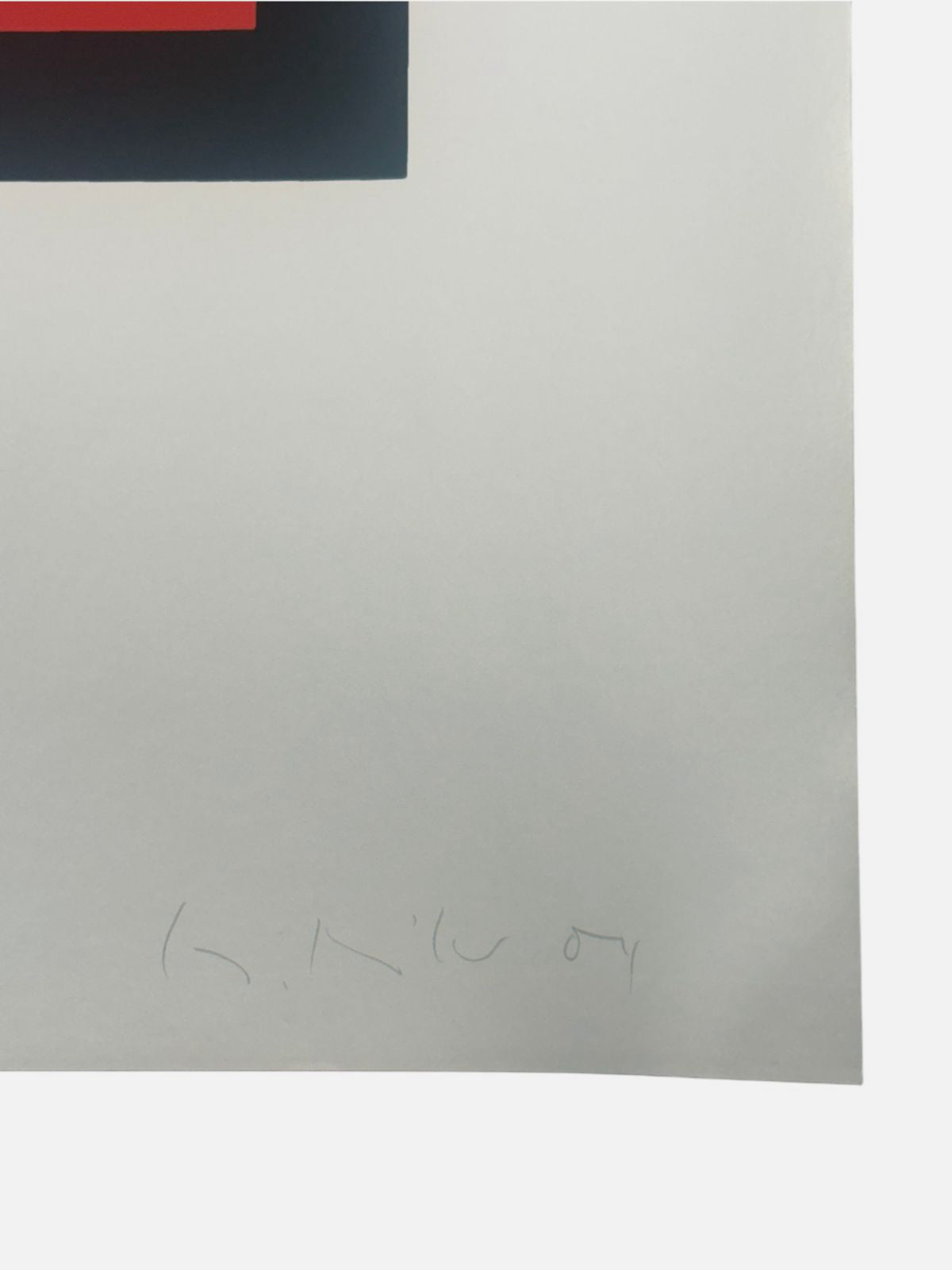 Gerold Miller "Hard:Edged (Red)" 2004 Limited Signed Wall Art Print 96L x 70W cm