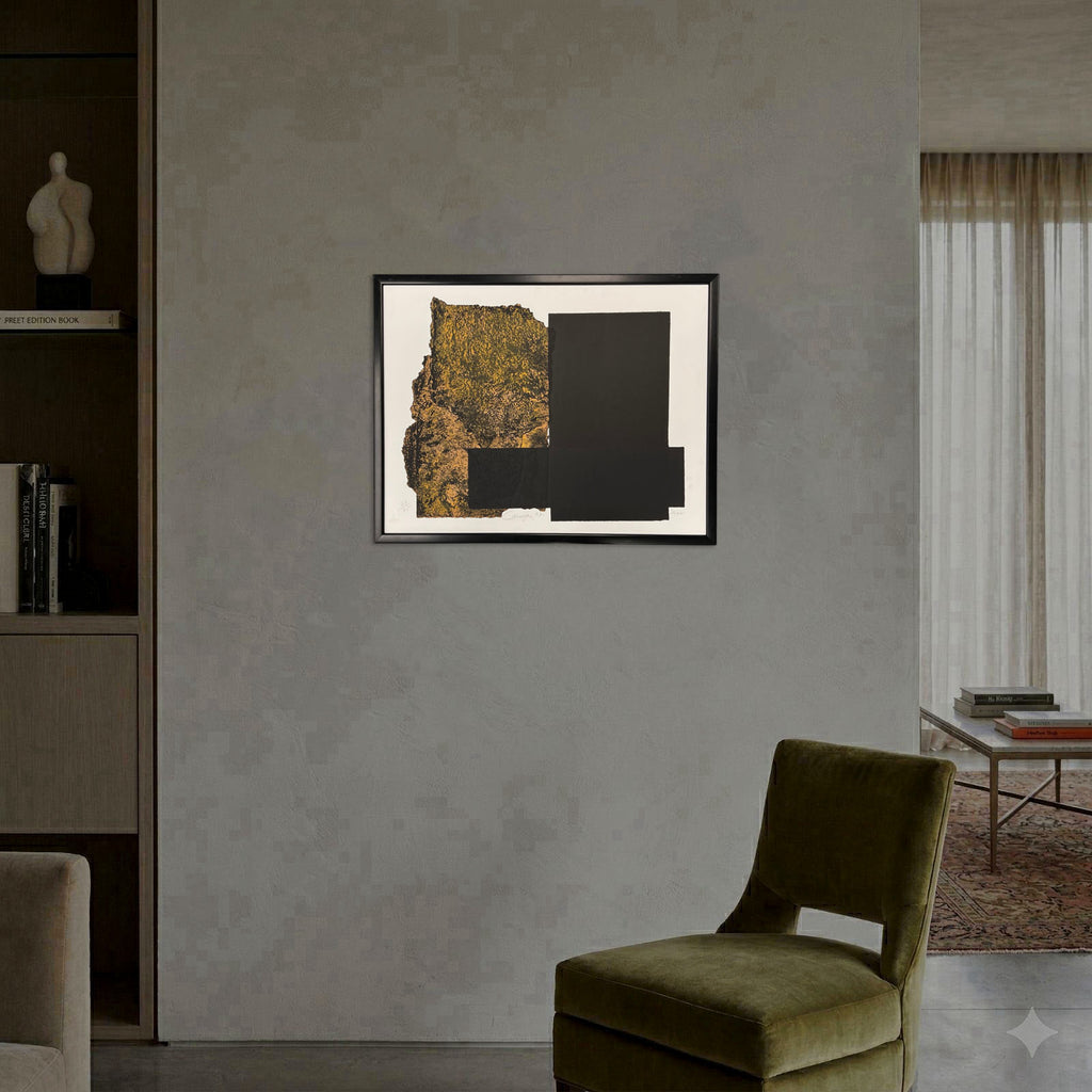 Rafael Canogar Gómez "Fosil" 1997, Limited Signed Fine Wall Art