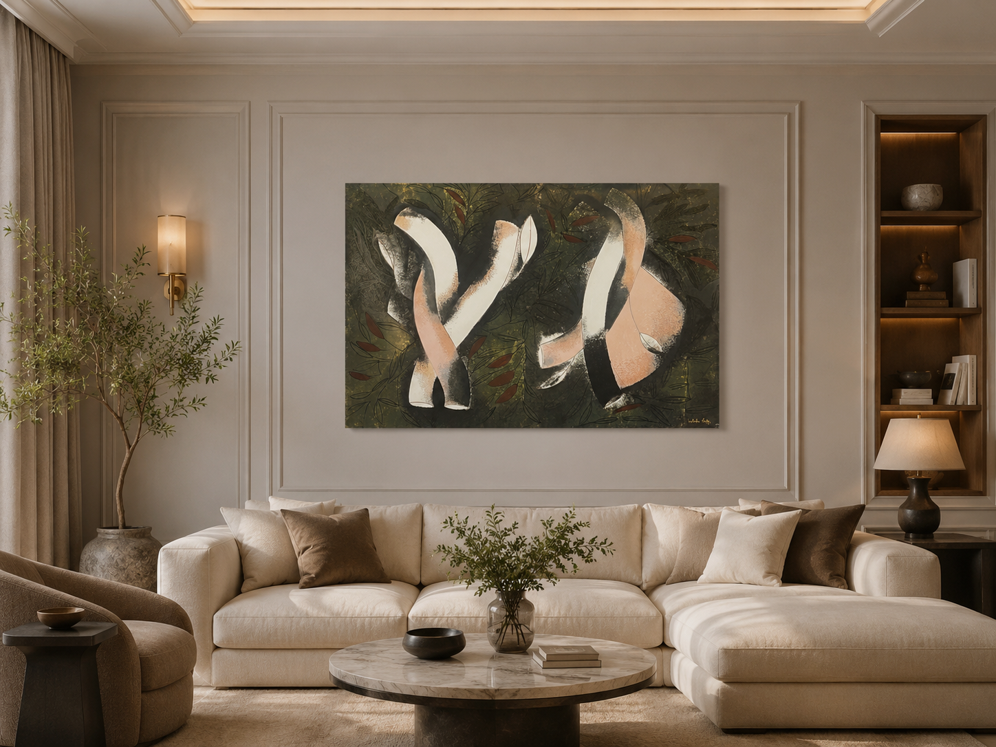 Nélida López Martínez "Verano Versus Noche" 2003 P.T. Limited Signed Art 68Lx98W