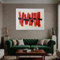 Agustín Ibarrola "Rojo" 2001 Limited Signed Wall Art | 72 x 100 cm