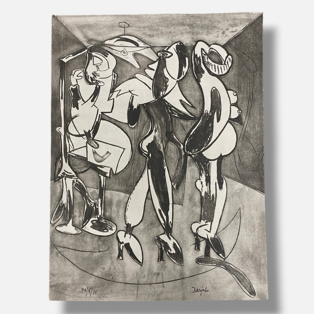 Juan Antonio Galea Barjola "Personajes Con Tacones" P.A. Limited Signed Wall Art