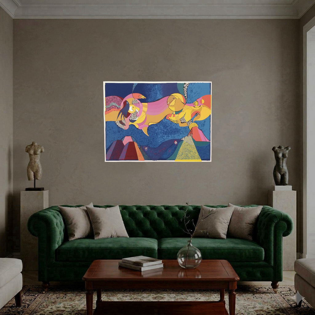 Luis Arias Vera "Cosmos" 2000 Limited Signed Canvas Wall Art