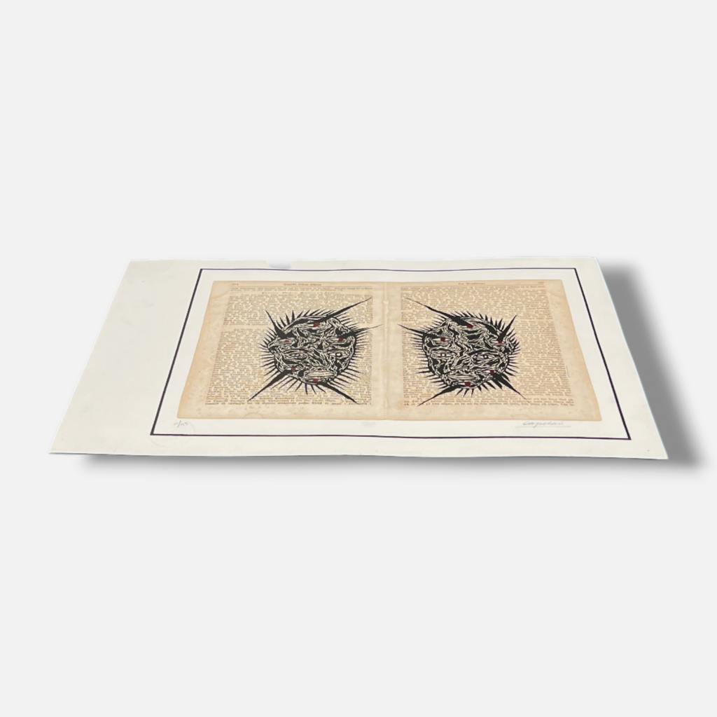 Carlos Capelán "Mascaras" Limited Signed Fine Wall Art / 50 x 34 cm