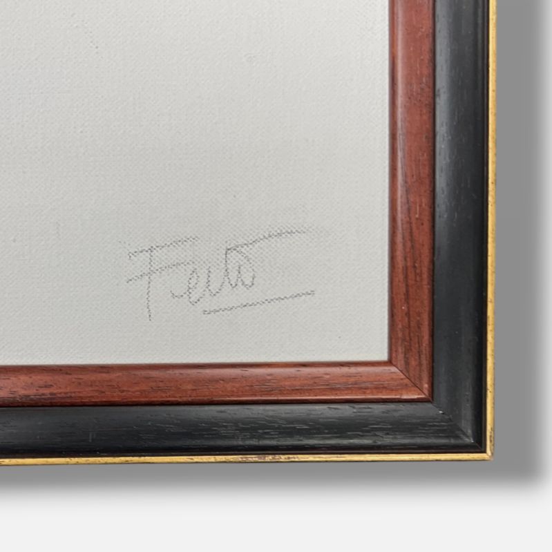 Luis Feito López "Sin Titulo" 1996 Limited Framed Signed Fine Wall Art