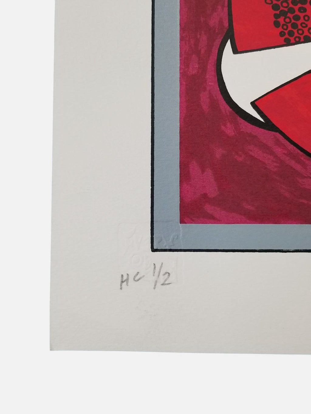 Luis Arias Vera "Silencio Y Cosmos (Azul)" 2003 H.C Limited Signed Wall Art