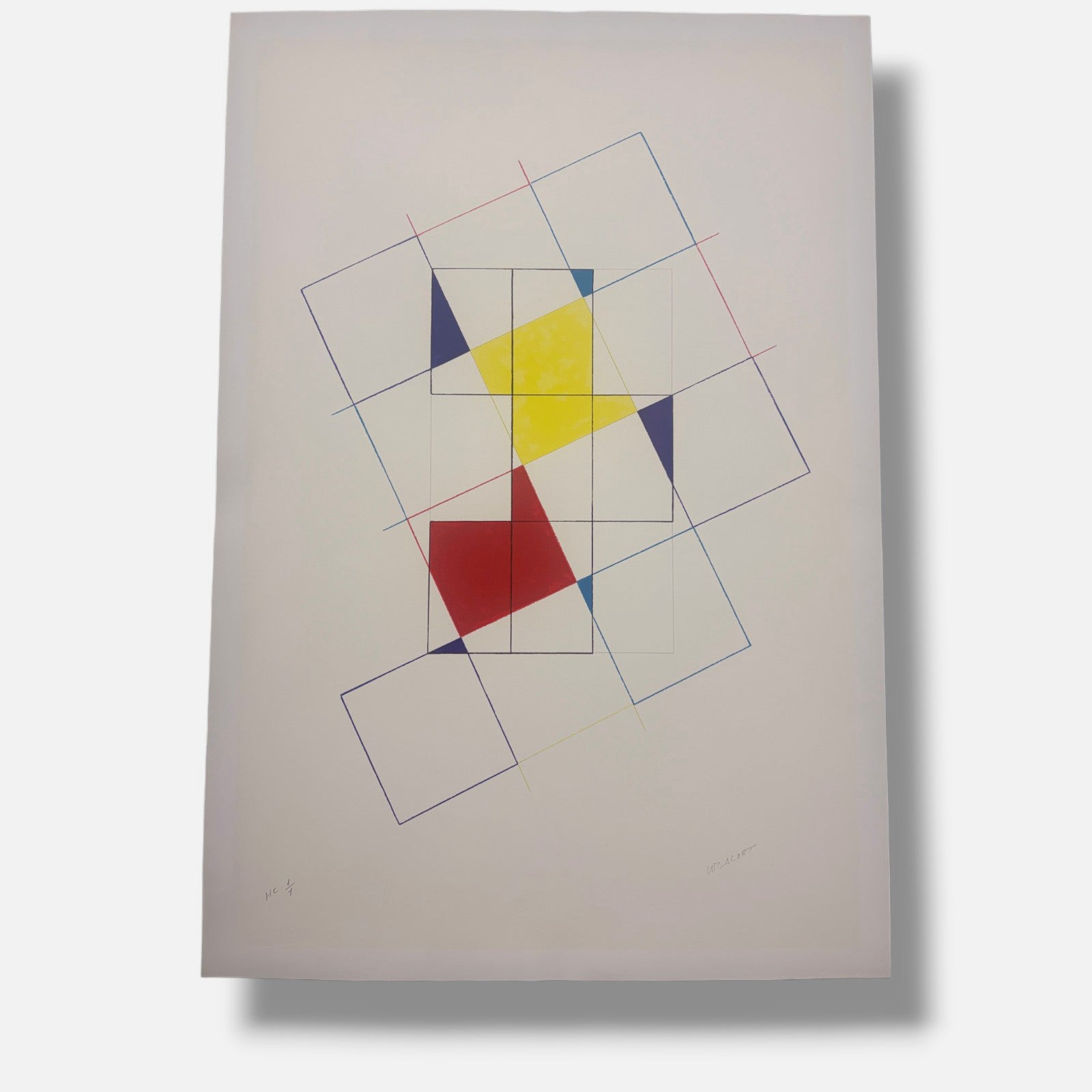 Waldo Díaz-Balart "Trama a la izquierda. 6 módulos" H.C. Limited Signed Art