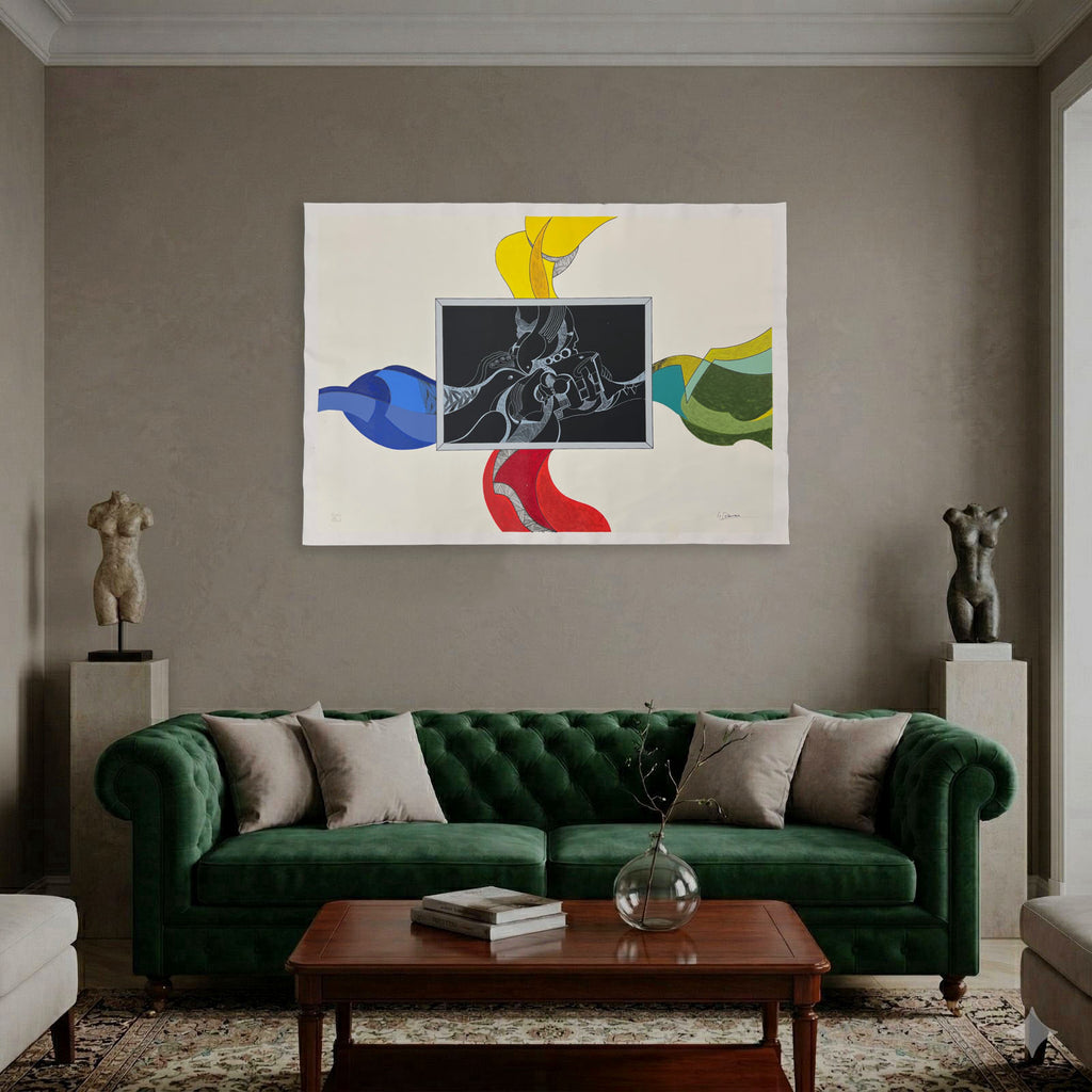Luis Arias Vera "Silencio Interferido" 2002 Limited Signed Wall Art | 100 x 70cm