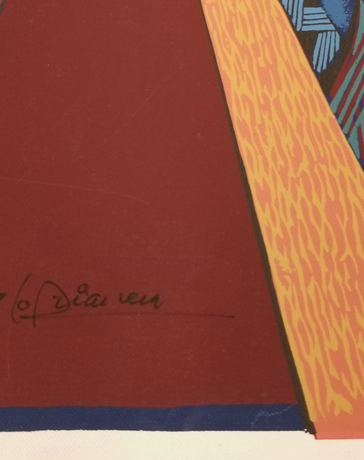 Luis Arias Vera "Cosmos" 2000 Limited Signed Canvas Wall Art