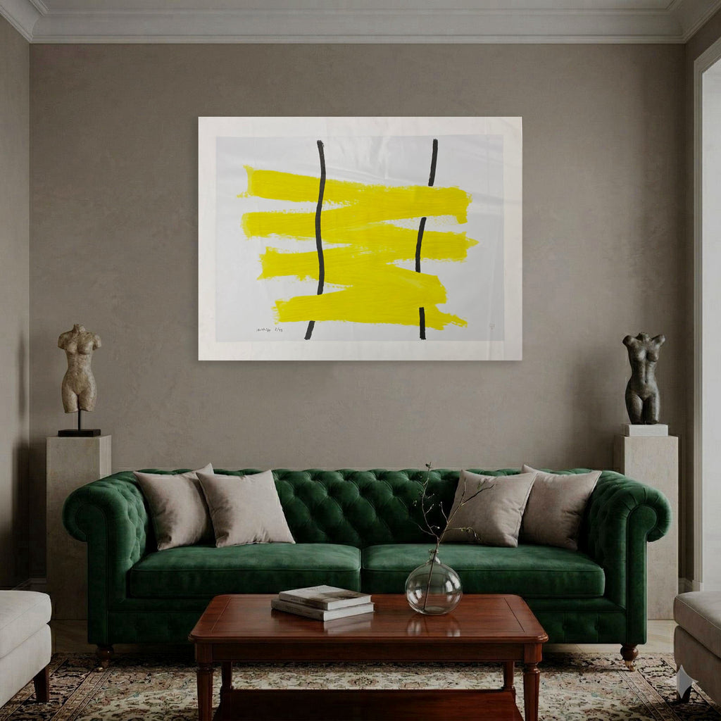 Agustín Ibarrola "Amerillo" 2001 Limited Signed Wall Art | 72 x 100 cm
