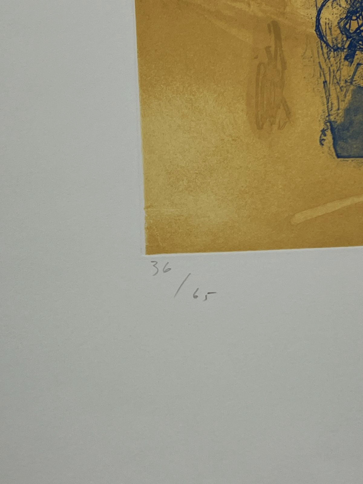 Joaquín Capa Eiriz "Ocher" /65 Limited Signed Unframed Fine Wall Art, 56Lx76W cm