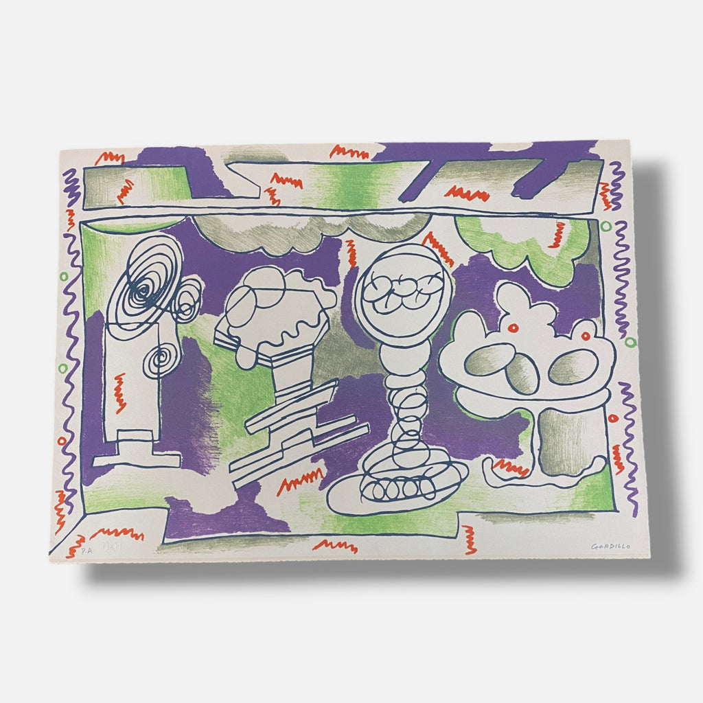 Luis Gordillo "Bodegon" 1985 P.A., Fine Wall Art Print | 53 x 38 cm
