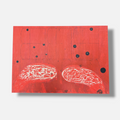 David Israel Pérez Aznar "Cruzar La Puerta (Rojo)" H.C. Limited Wall Art Print
