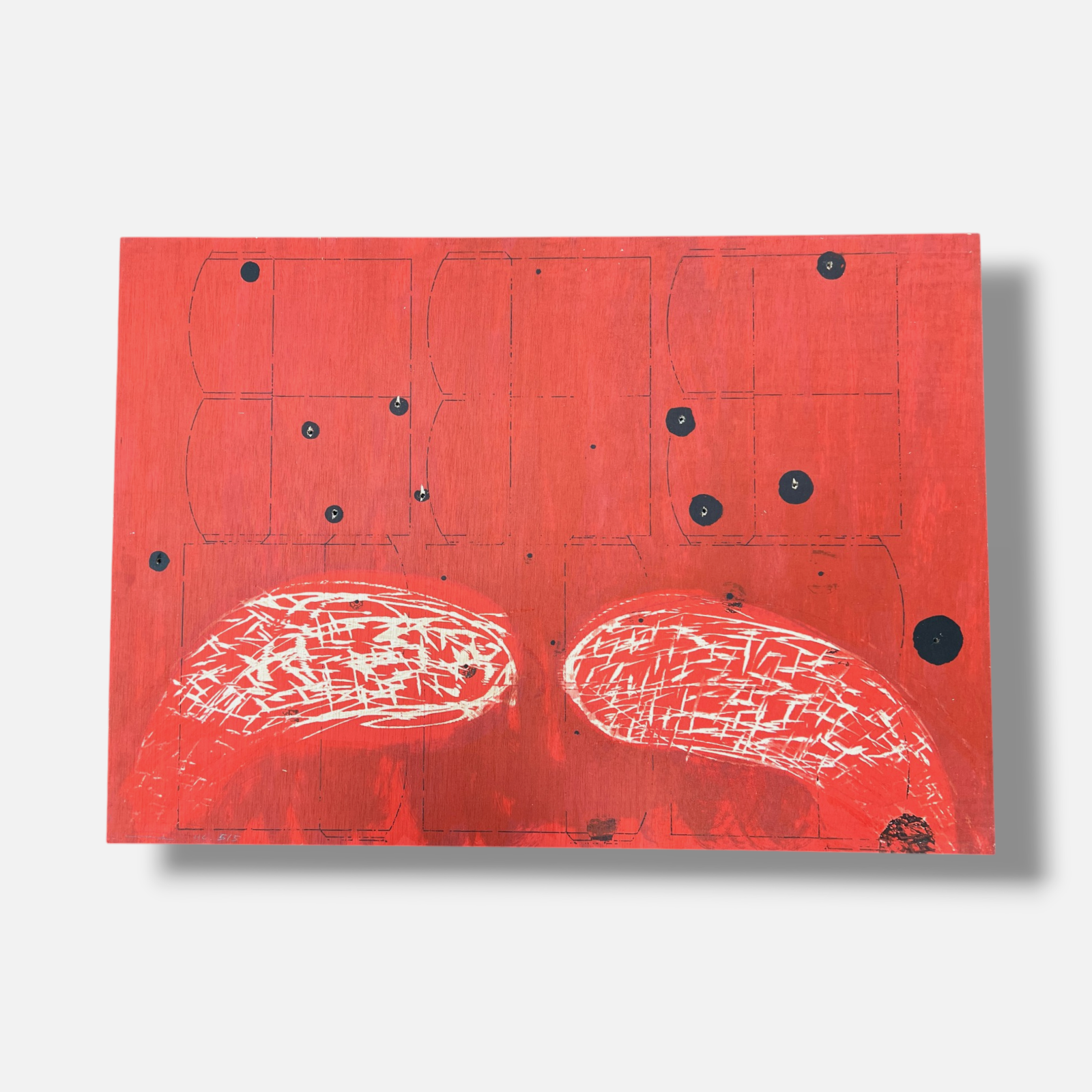 David Israel Pérez Aznar "Cruzar La Puerta (Rojo)" H.C. Limited Wall Art Print